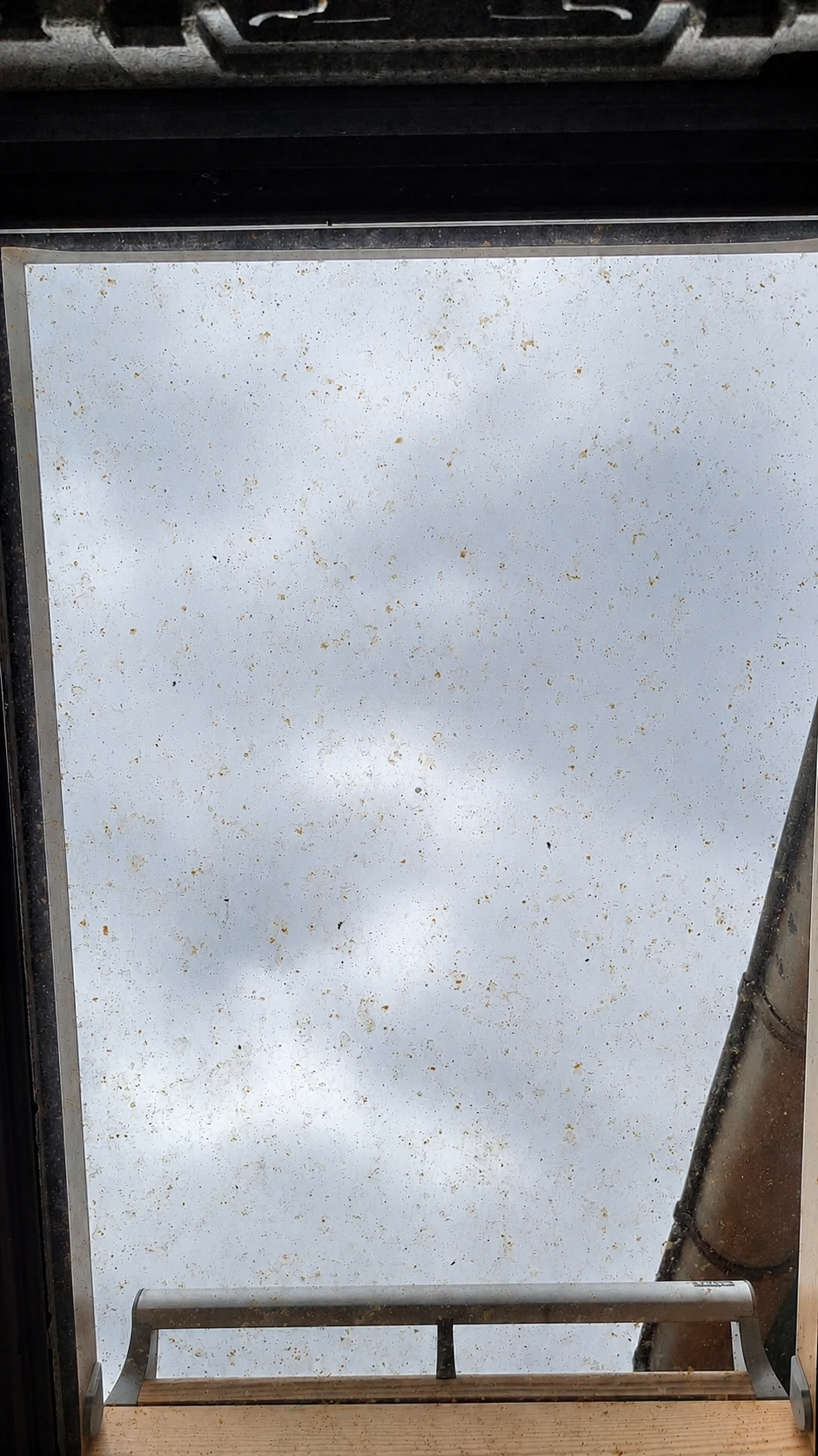 Fenêtre de toit (Velux) avant nettoyage